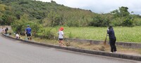 歩道の清掃