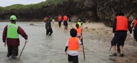 いざ、干潮の海へ