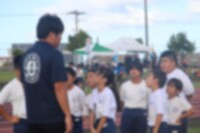 競技開始前、みんな緊張してます。