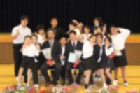 離任された先生方との集合写真