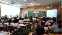 サイバー防止教室の様子(4年生)