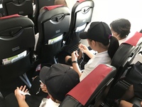 飛行機の中
