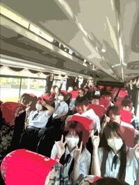 車内でパチリ